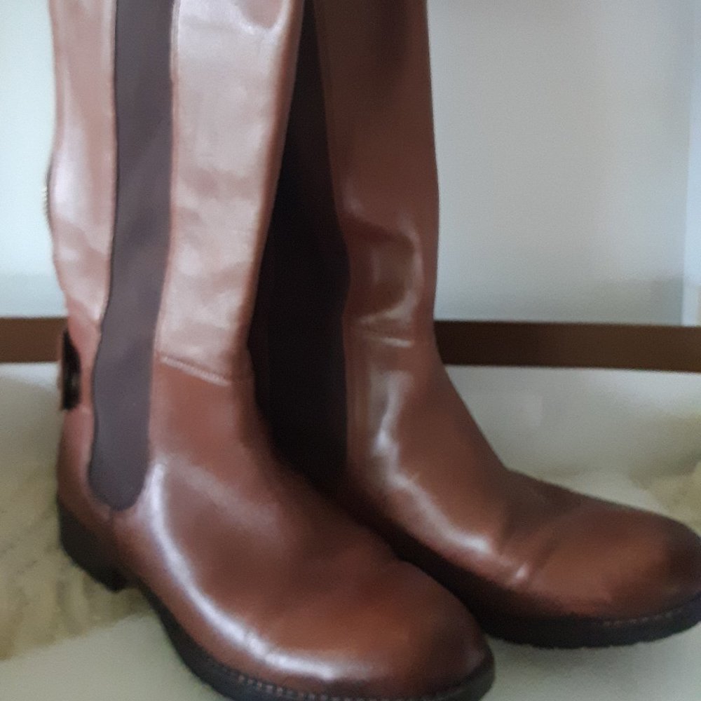 Franco Sarto L Tahini Leather Riding Boots
